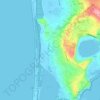 Topografische kaart Cuma, hoogte, reliëf