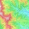 Topografische kaart Le Grand Vernay, hoogte, reliëf