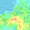Topografische kaart Kerhouët Saint-Colombier, hoogte, reliëf