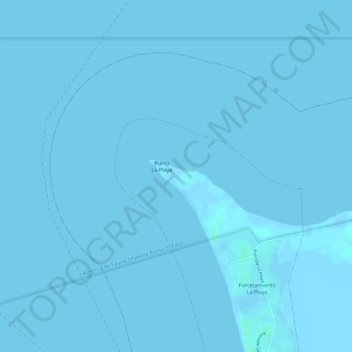 Topografische kaart Punta La Playa, hoogte, reliëf