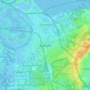 Topografische kaart Bussum, hoogte, reliëf
