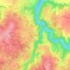 Topografische kaart Changotin, hoogte, reliëf