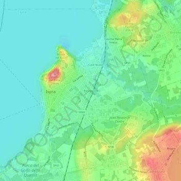 Topografische kaart Baraggiola, hoogte, reliëf