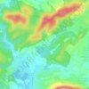 Topografische kaart Genéchier, hoogte, reliëf