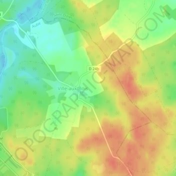 Topografische kaart La Motte, hoogte, reliëf