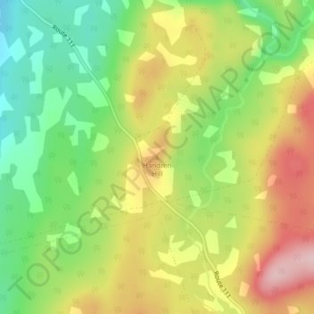 Topografische kaart Handren Hill, hoogte, reliëf