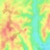 Topografische kaart Selins, hoogte, reliëf