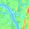 Topografische kaart Antietam, hoogte, reliëf