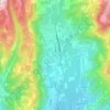 Topografische kaart Quinto, hoogte, reliëf