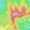 Topografische kaart Mont Rachas, hoogte, reliëf