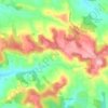 Topografische kaart En Pons, hoogte, reliëf