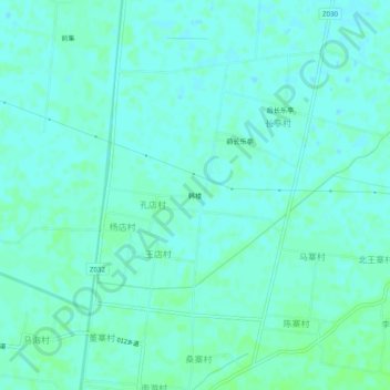 Topografische kaart 韩楼, hoogte, reliëf