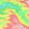 Topografische kaart La Contie, hoogte, reliëf