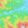 Topografische kaart Verni, hoogte, reliëf