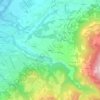 Topografische kaart Triches, hoogte, reliëf