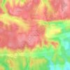 Topografische kaart Bouzigue Milleau, hoogte, reliëf