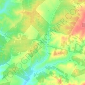 Topografische kaart Vendinha, hoogte, reliëf
