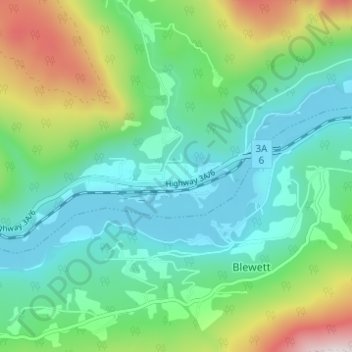 Topografische kaart Taghum, hoogte, reliëf