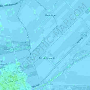 Topografische kaart Lageweg, hoogte, reliëf