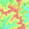 Topografische kaart la Pouillargues, hoogte, reliëf