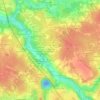 Topografische kaart La Galussière Rive Droite, hoogte, reliëf