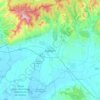 Topografische kaart Komotini, hoogte, reliëf