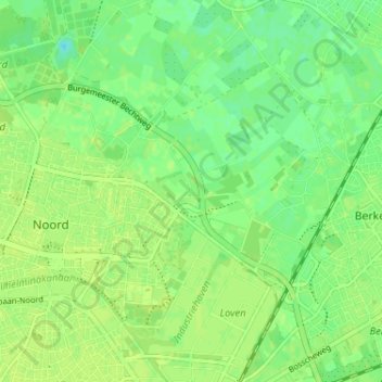 Topografische kaart Hazennest, hoogte, reliëf