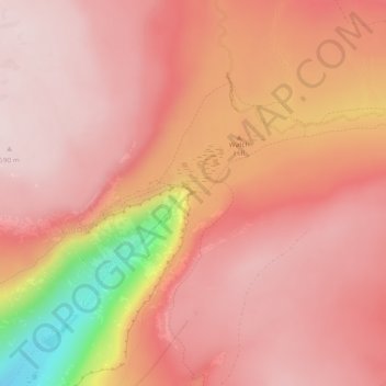 Topografische kaart High Cup Nick, hoogte, reliëf