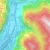 Topografische kaart La Gusela, hoogte, reliëf