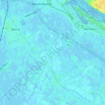 Topografische kaart Hannöver, hoogte, reliëf