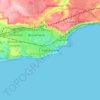 Topografische kaart Folkestone, hoogte, reliëf