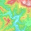 Topografische kaart Les Bains d'Avène, hoogte, reliëf