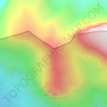 Topografische kaart Monte Apacaima, hoogte, reliëf