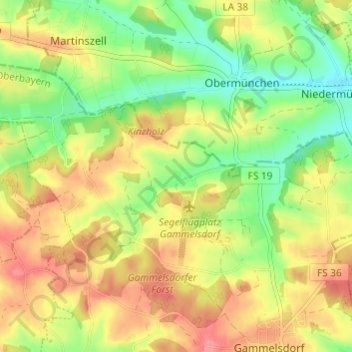 Topografische kaart Häringschwaig, hoogte, reliëf