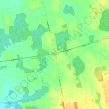 Topografische kaart Conn, hoogte, reliëf