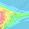 Topografische kaart Sperone, hoogte, reliëf