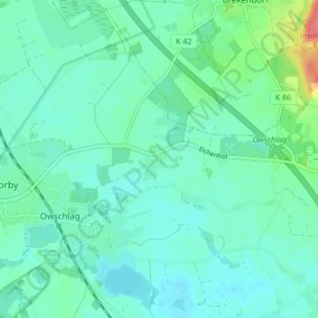 Topografische kaart Ramsdorf, hoogte, reliëf