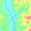 Topografische kaart Dawkins, hoogte, reliëf