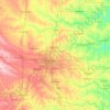 Topografische kaart Oklahoma, hoogte, reliëf