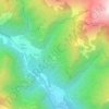Topografische kaart Gran Faetto, hoogte, reliëf