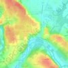 Topografische kaart Bagnolet, hoogte, reliëf