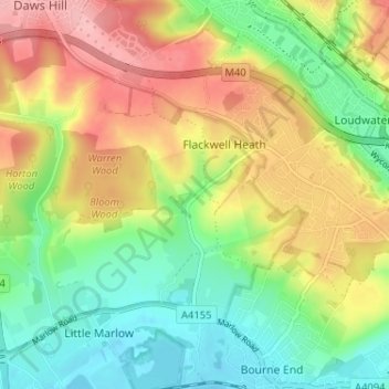 Topografische kaart Sheepridge, hoogte, reliëf