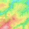 Topografische kaart Les Bournets, hoogte, reliëf