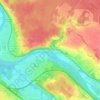 Topografische kaart La Celle-sur-Seine, hoogte, reliëf