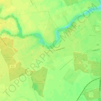 Topografische kaart Corbeanca, hoogte, reliëf