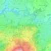 Topografische kaart Les Genêts, hoogte, reliëf