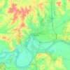 Topografische kaart Evansville, hoogte, reliëf