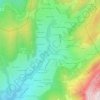 Topografische kaart La Panissière, hoogte, reliëf