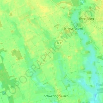 Topografische kaart Sudbruch, hoogte, reliëf