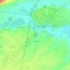 Topografische kaart Les Grandes Bordes, hoogte, reliëf